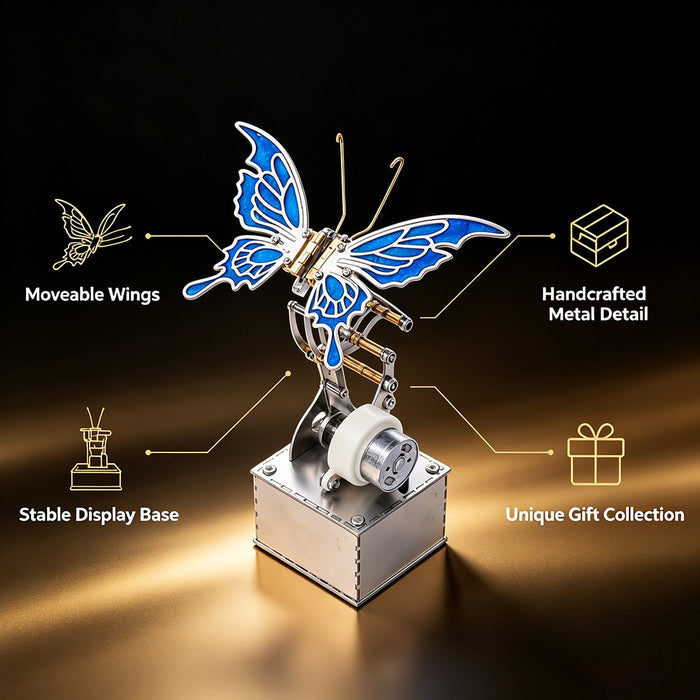 Mechanical Bionic Butterfly 3D Metal Puzzle DIY Kinetic Sculpture Kit
