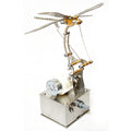Mechanical Dragonfly 3D Metal Model Kit Kinetic Sculpture with Moving Wings
