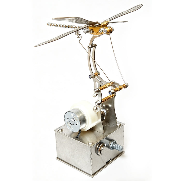 Mechanical Dragonfly 3D Metal Model Kit Kinetic Sculpture with Moving Wings