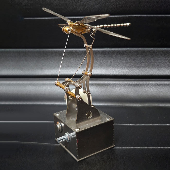 Mechanical Dragonfly 3D Metal Model Kit Kinetic Sculpture with Moving Wings