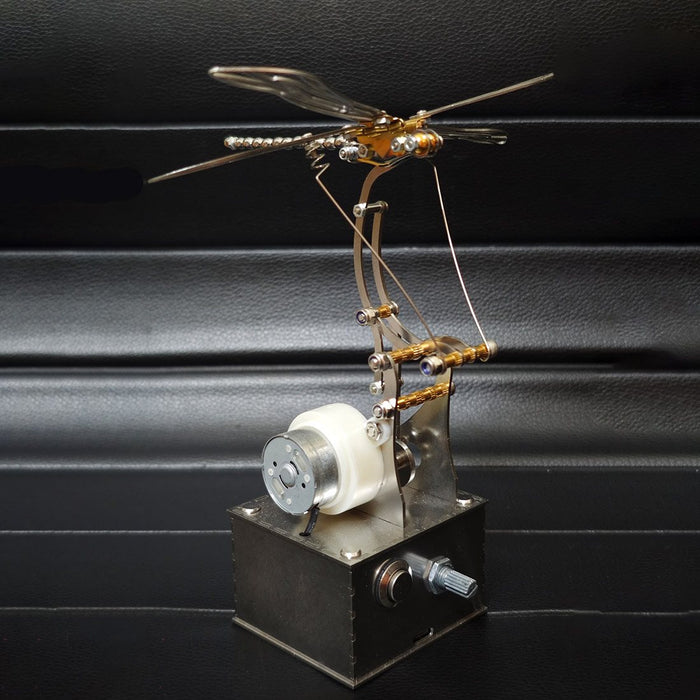 Mechanical Dragonfly 3D Metal Model Kit Kinetic Sculpture with Moving Wings