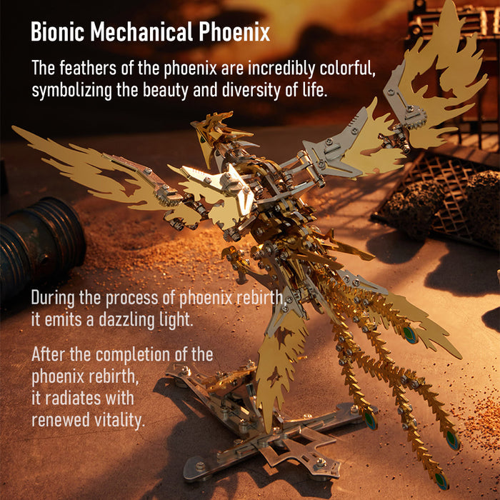 Mechanical Phoenix DIY Assembly 3D Metal Puzzle Model Kits 358PCS