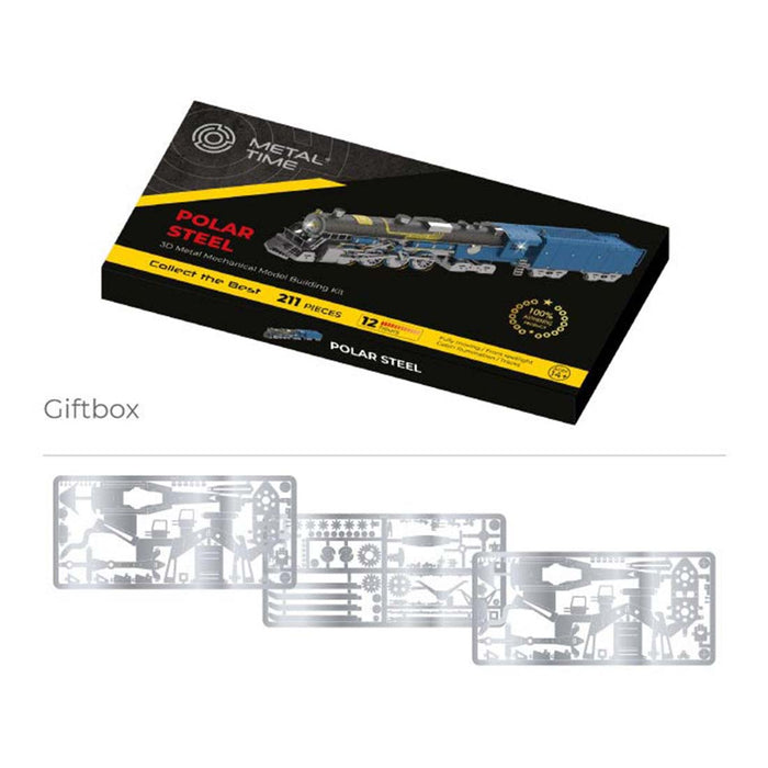 Mechanical Polar Steel Model Steam Train Ride Model DIY 3D Metal Puzzle Railway Assembly Kits