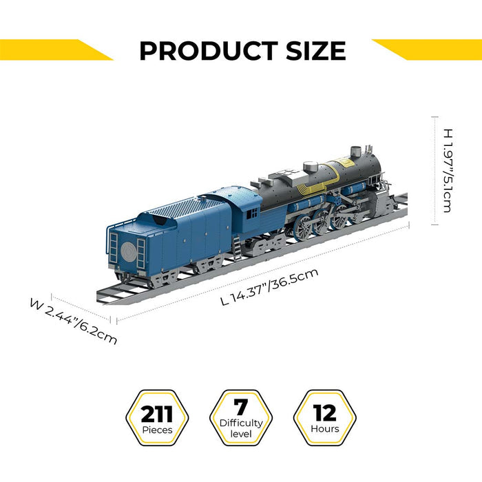 Mechanical Polar Steel Model Steam Train Ride Model DIY 3D Metal Puzzle Railway Assembly Kits