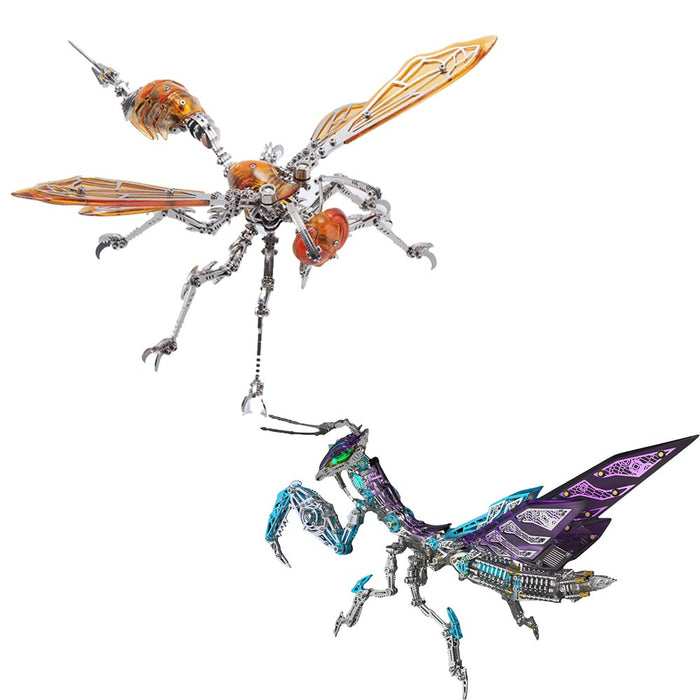 Purple Mantis with wasp