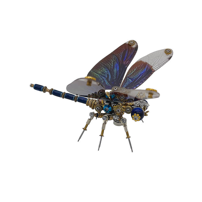 Mechanical Punk Metallic Dragonfly 3D DIY Insects Model Metal Assembly Toy 200PCS