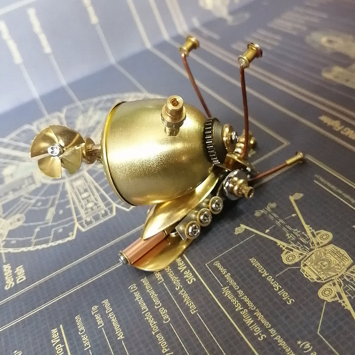 Mechanical Punk Style Golden Metal Model Insect Snail Puzzle Assembly Kit Creative Gift for Home Decor