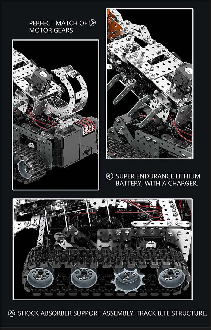 Mechanical RC Scorpion Tank 3D Metal Assembly Model Kit 12CH 2.4Ghz