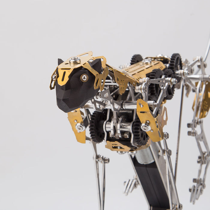 Mechanical Running Leopard 3D Metal Puzzle Kinetic Cheetah Assembly Model Kit 398PCS