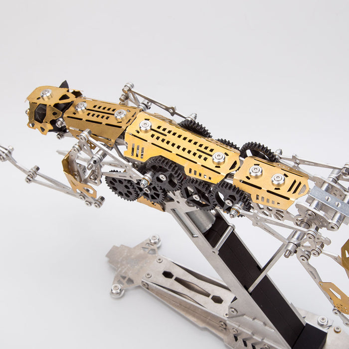 Mechanical Running Leopard 3D Metal Puzzle Kinetic Cheetah Assembly Model Kit 398PCS
