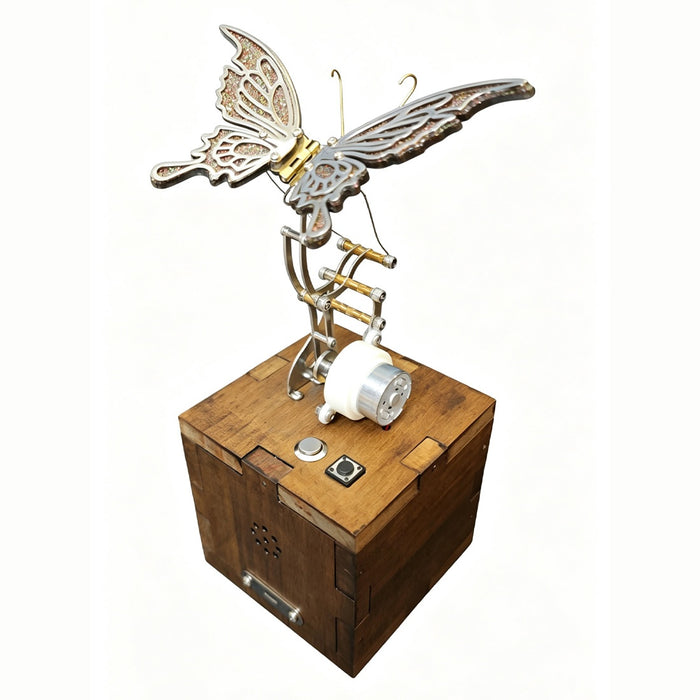 Mechanical Winged Insect 3D Metal Model Kit Steampunk Kinetic Sculpture with Moving Wings