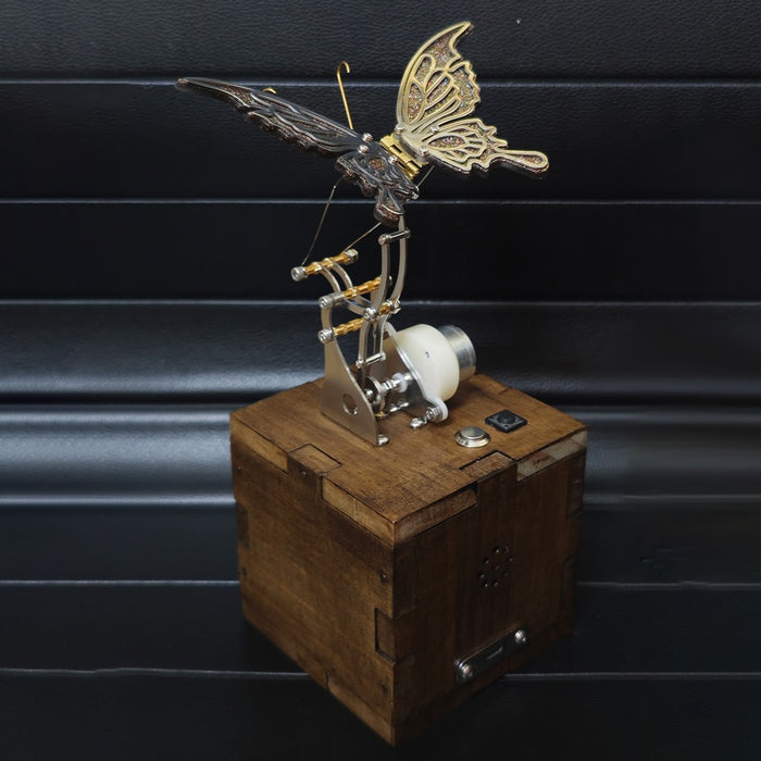 Mechanical Winged Insect 3D Metal Model Kit Steampunk Kinetic Sculpture with Moving Wings