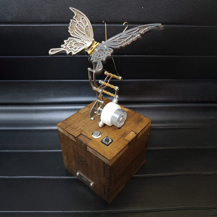 Mechanical Winged Insect 3D Metal Model Kit Steampunk Kinetic Sculpture with Moving Wings