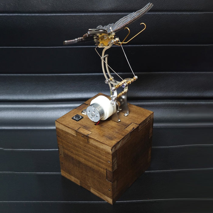 Mechanical Winged Insect 3D Metal Model Kit Steampunk Kinetic Sculpture with Moving Wings