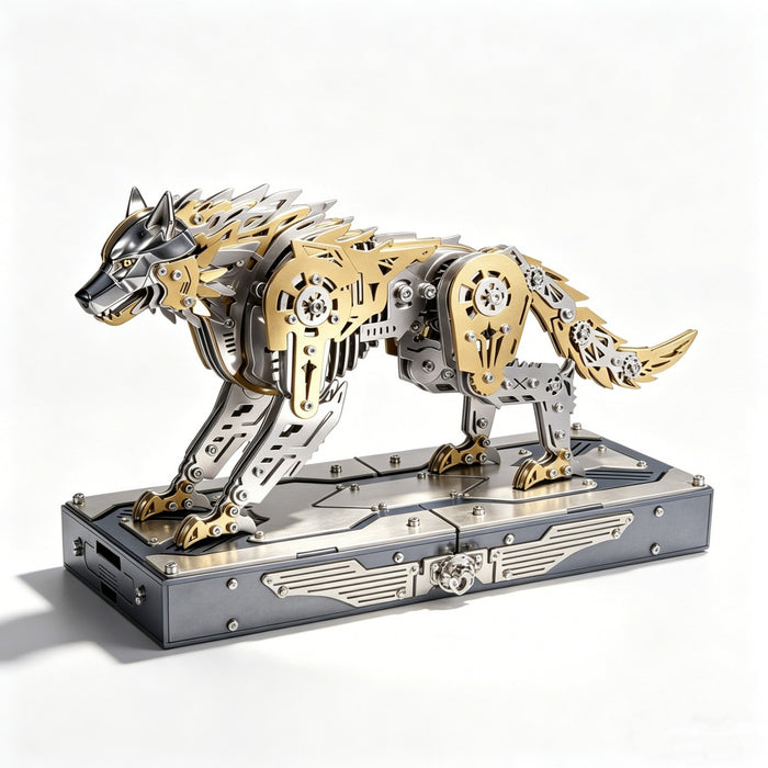 Mechanical Wolf Movable Joints 3D Metal Puzzle DIY 384PCS