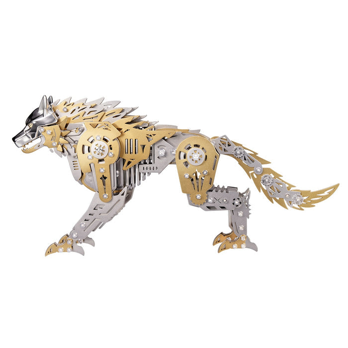 Mechanical Wolf Movable Joints 3D Metal Puzzle DIY 384PCS
