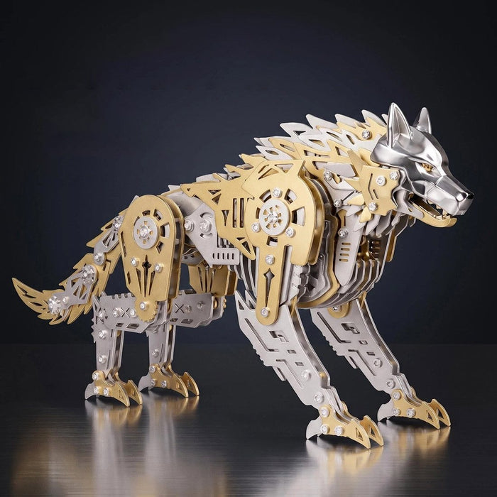 Mechanical Wolf Movable Joints 3D Metal Puzzle DIY 384PCS