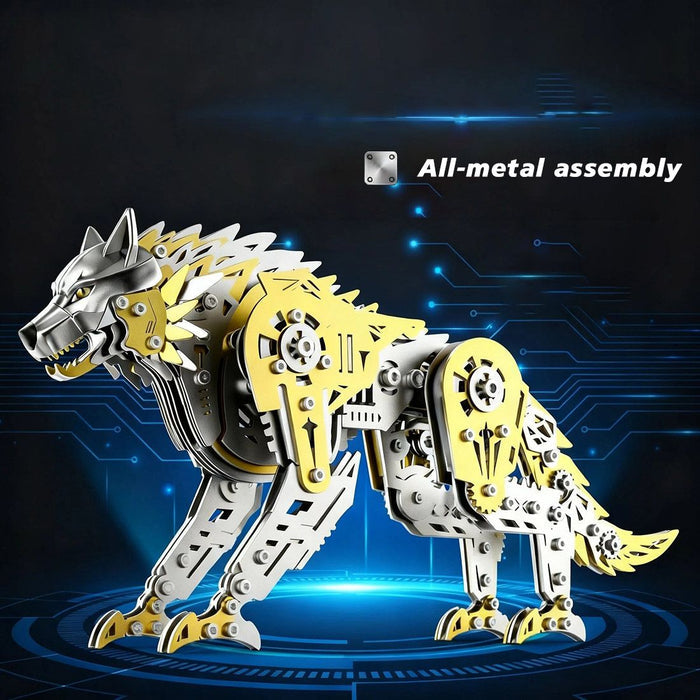 Mechanical Wolf Movable Joints 3D Metal Puzzle DIY 384PCS