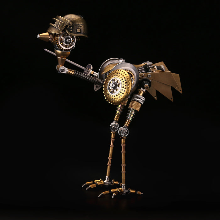Medieval Steampunk Knight Emu Bird with Sword and Shield 250PCS 3D Metal Assembly Model Kits