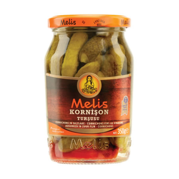 Melis Gherkin Pickles bring the bold, tangy flavor of traditional Turkish-style pickling straight to your table.