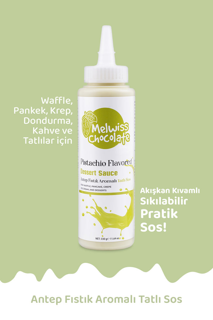 Meet your new dessert favorite: Melwiss Chocolate Pistachio Flavored Sweet Sauce.
