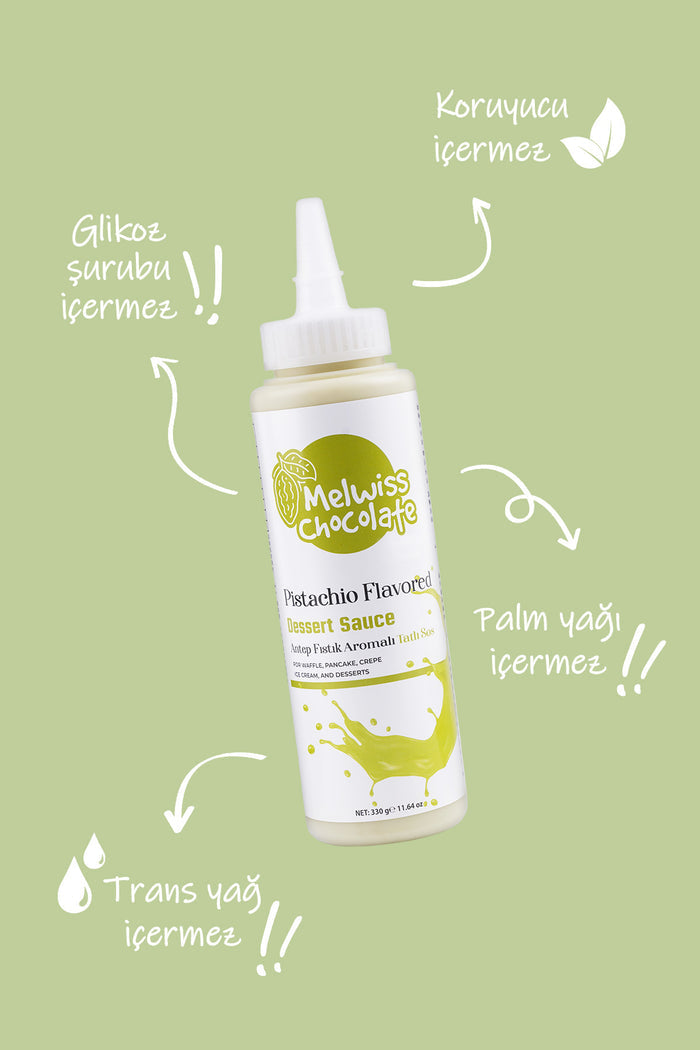Meet your new dessert favorite: Melwiss Chocolate Pistachio Flavored Sweet Sauce.