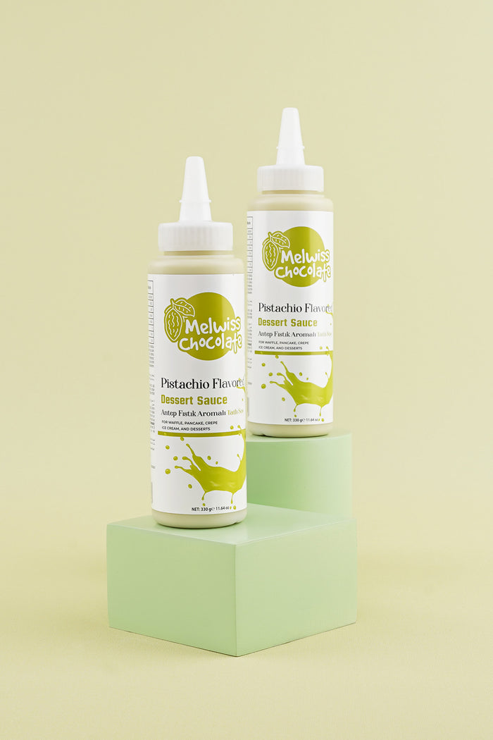 Meet your new dessert favorite: Melwiss Chocolate Pistachio Flavored Sweet Sauce.