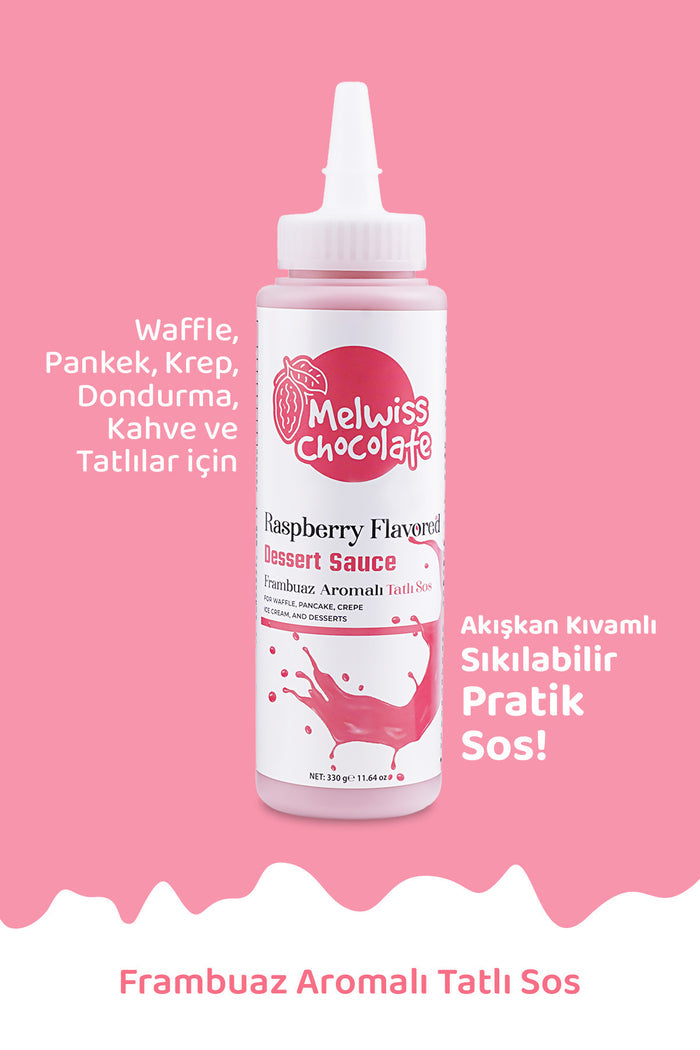 Meet your new favorite topping: Melwiss Chocolate Raspberry Flavored Dessert Sauce.