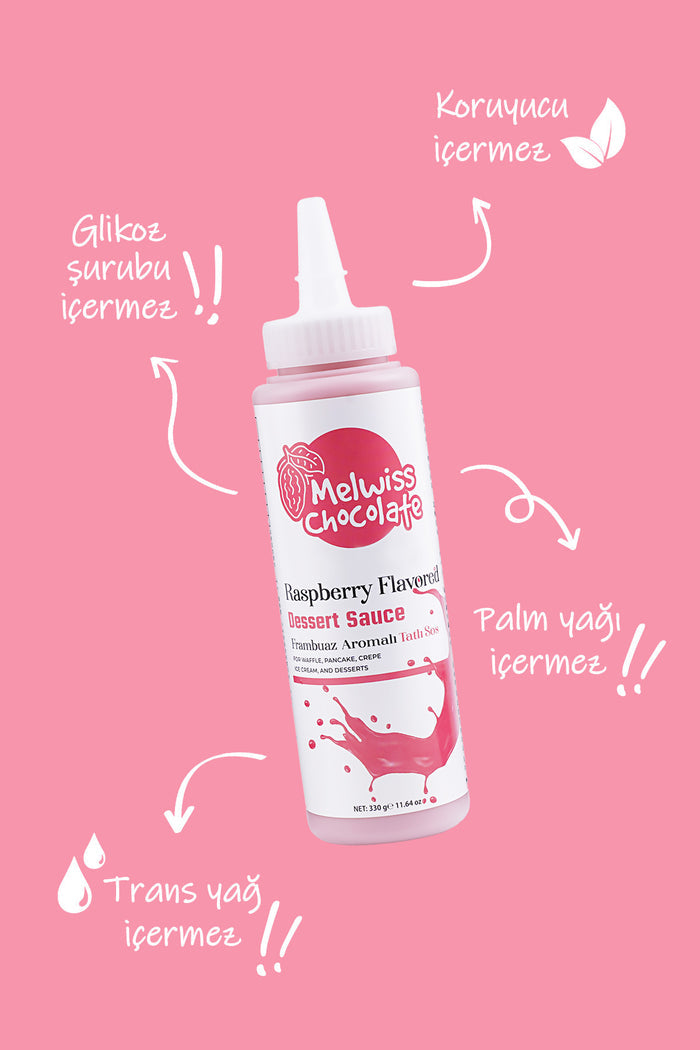 Meet your new favorite topping: Melwiss Chocolate Raspberry Flavored Dessert Sauce.