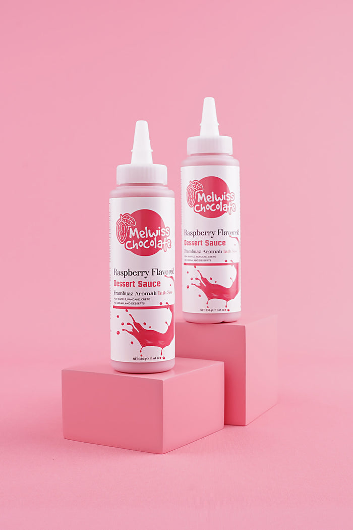 Meet your new favorite topping: Melwiss Chocolate Raspberry Flavored Dessert Sauce.
