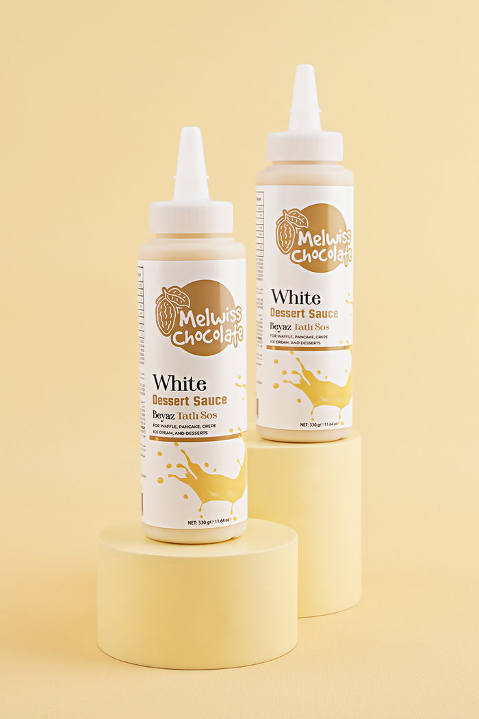 Discover a new way to top your favorite desserts with Melwiss Chocolate White Sweet Sauce.