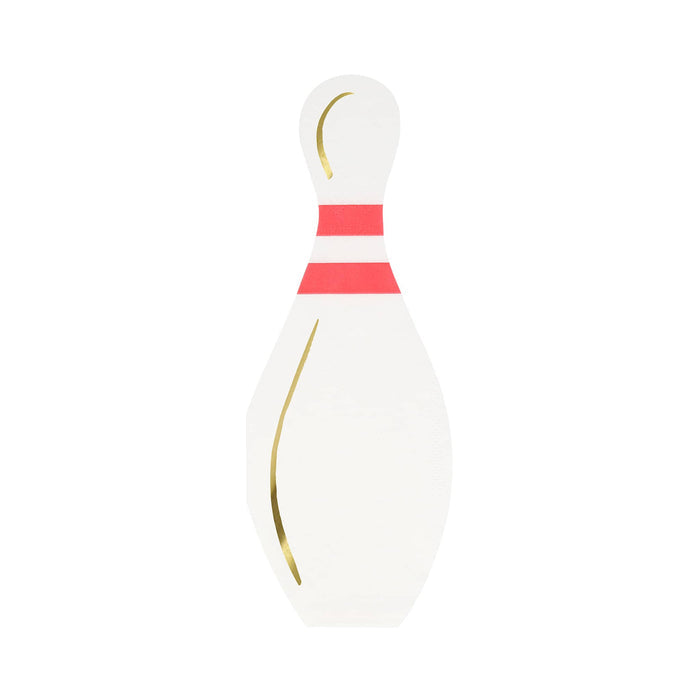 Meri Meri Bowling Pin-shaped paper party napkin.