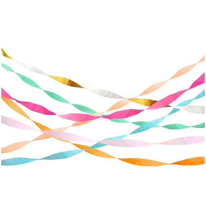 meri meri bright crepe paper streamers garland birthday party decorating supplies twisted and crossed