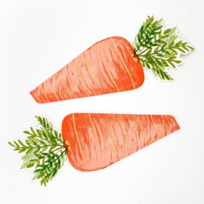 meri meri foiled carrot napkins