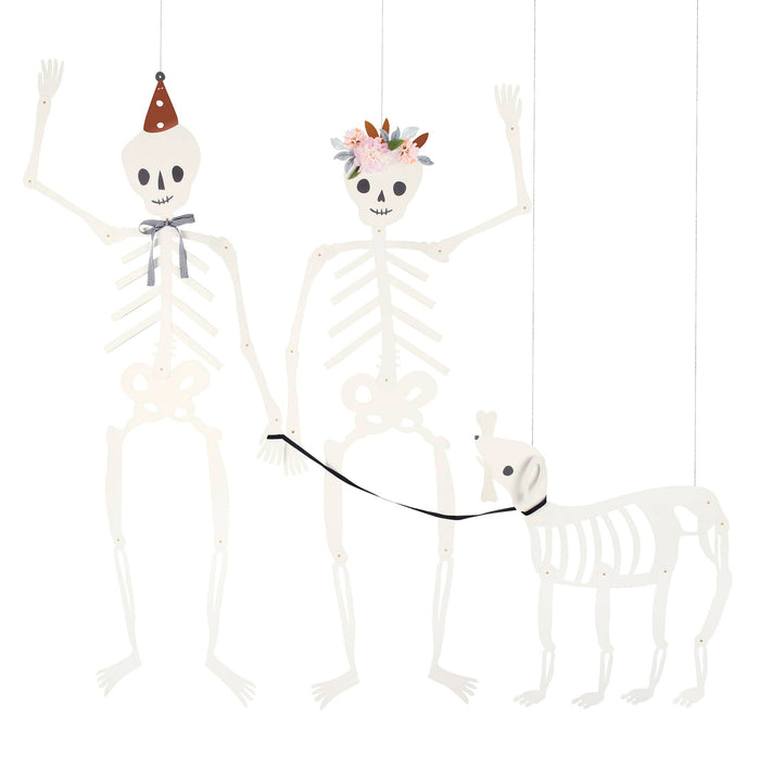 Meri Meri Giant Jointed Skeletons halloween decoration.