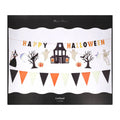 Halloween-themed decorative garland with 'Happy Halloween' text in packaging, on a white background.