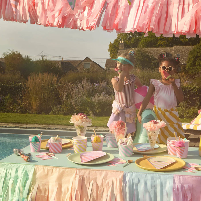 Meri Meri Ice Cream Sundae paper party napkins in party setting.