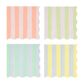 Meri Meri Pastel Stripe large paper party dinner napkins in 4 styles.