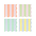 Meri Meri Pastel Stripe small paper party napkins in 4 styles.