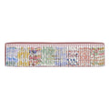 Set of 50 colorful floral print birthday cake candles in packaging, on a white background.