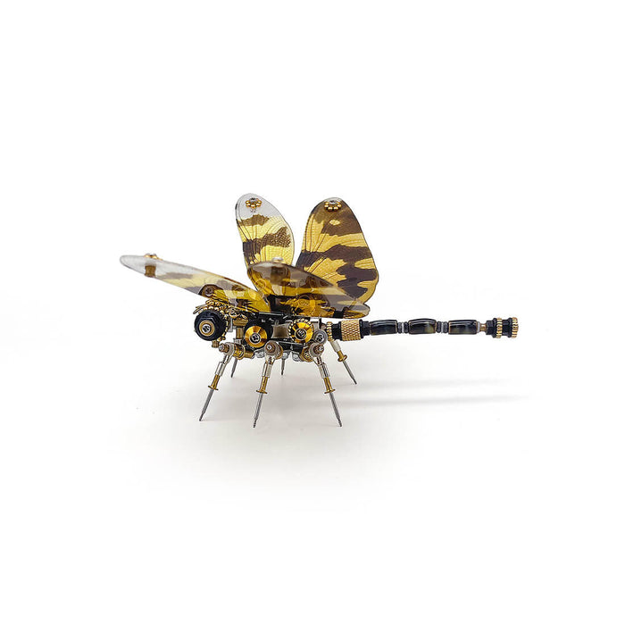 Metal Assembly Colorful Dragonfly Model 3D DIY Punk Insect Assembly Model Creative Ornament (200+PCS)