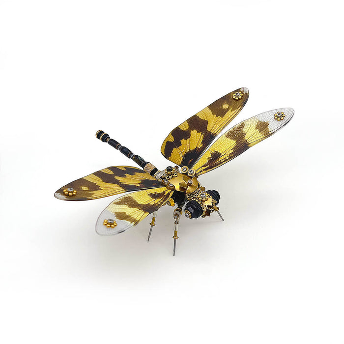 Metal Assembly Colorful Dragonfly Model 3D DIY Punk Insect Assembly Model Creative Ornament (200+PCS)