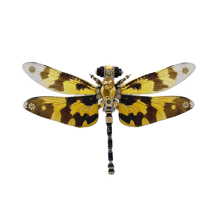 Metal Assembly Colorful Dragonfly Model 3D DIY Punk Insect Assembly Model Creative Ornament (200+PCS)