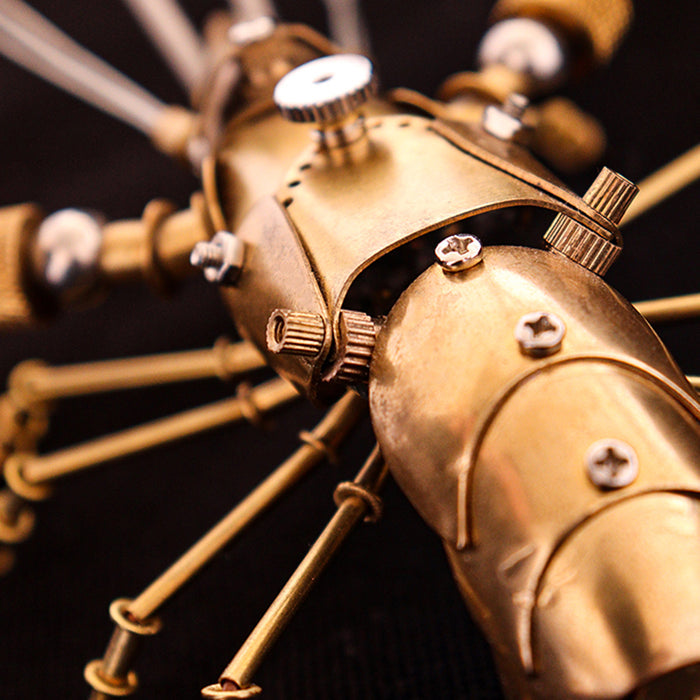 Metal Brass Lobster Animal Model Handmade Assembled Crafts for Collection