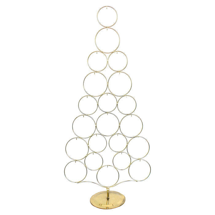 Metal Christmas Tree Hanging Ornament Rack, 42-Inch - Gold