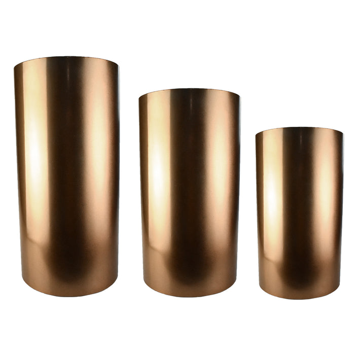 Metal Cylinder Stands, Assorted Sizes, 3-Pack