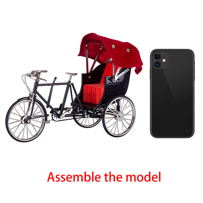 metal-diy-bicycle-simulated-retro-rickshaw-bike-model-fs-0060-black-red