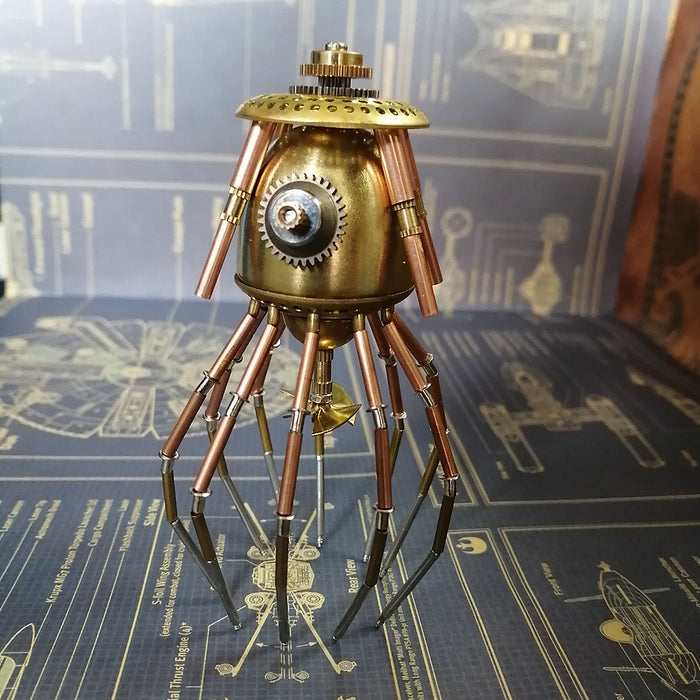 Metal Handmade Steampunk Mechanical Puzzle Jellyfish Assembly Model Kit Creative Gifts