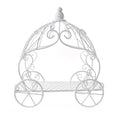 Metal Pumpkin Carriage, White, 12-Inch