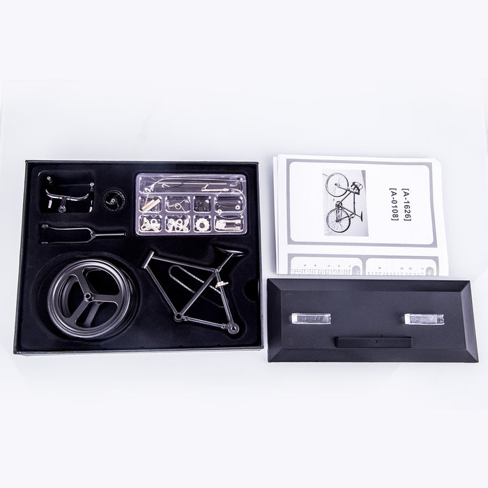 Metal Road Bike Model Assembly Bicycle Toy 1/8 Simulation Fixed Gear Kit